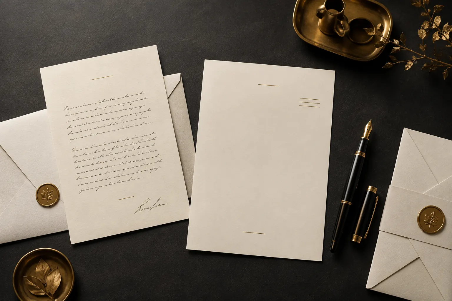 Un document de référence et une lettre reprennent la même mise en page.